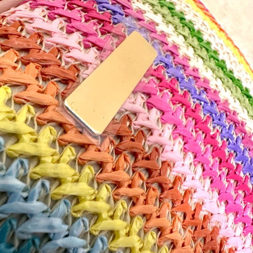 Colorful straw shoulder bag light new