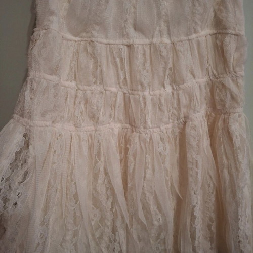 Zara beige cream girls dress with lace size 9 years like new