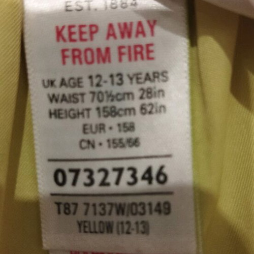 Marks & Spencer swimsuit like new for 12 years old, white and yellow
