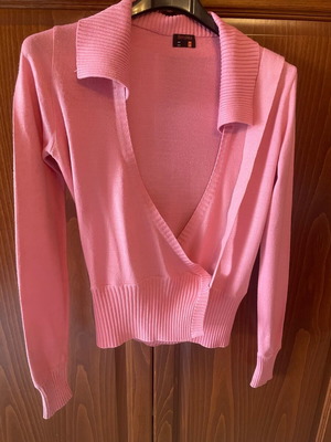 Bershka women's cardigan sweater pink like new, size M