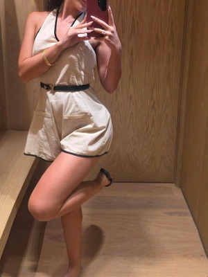 Ολόσωμη φόρμα linen μέγεθος small καινούργιο