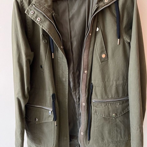 Stradivarius long jacket like new, green, size S