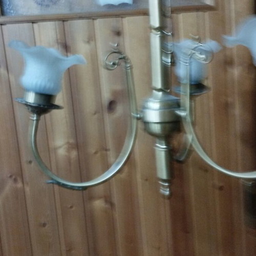 Bronze ceiling light three-light used