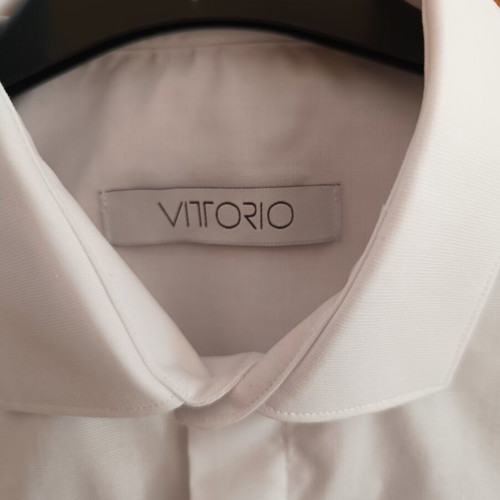 VITTORIO White Cotton Blend Shirt Size M New with Tags