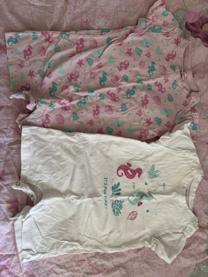 Summer baby rompers pack of 2 for 6-9 months like new