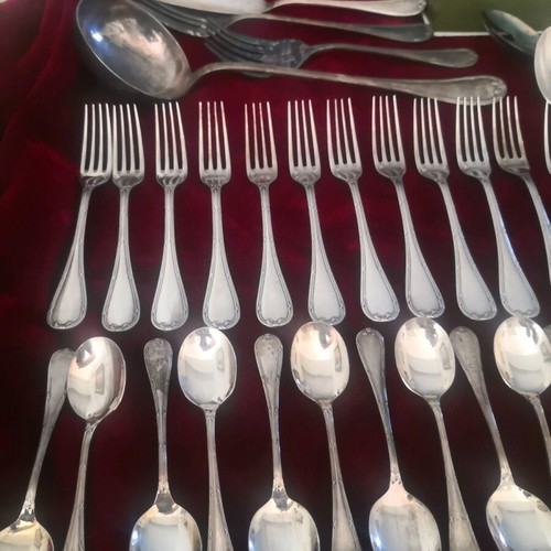 Silver-plated Service Christofle. Rubans Collection