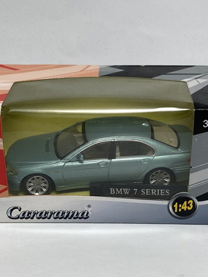 BMW 7 Series 745i E65 Cararama κλίμακα 1:43 μεταχειρισμένο γαλάζιο αυτοκινητάκι