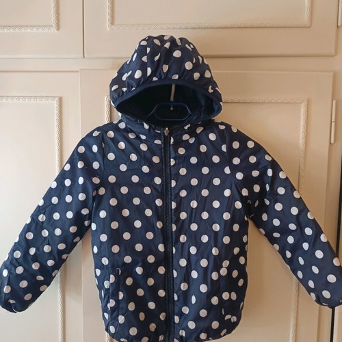 Double face jacket for girl 8 years like new, black and blue