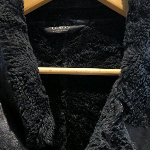 Guess leather coat like new, black, size L
