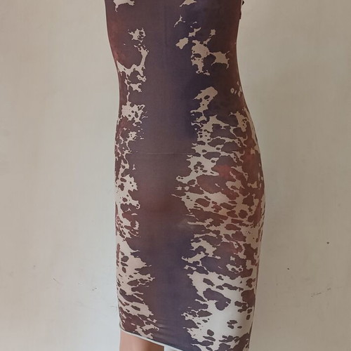 Acne Studios sleeveless dress with cow print, size S