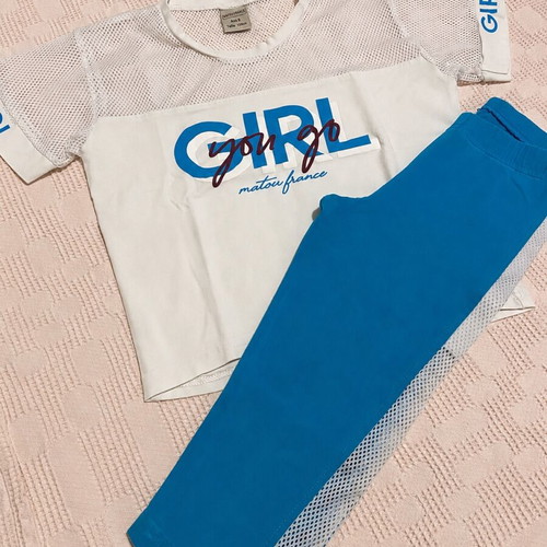 Matou France girls' summer set size 8, like new