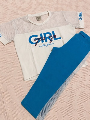 Matou France girls' summer set size 8, like new