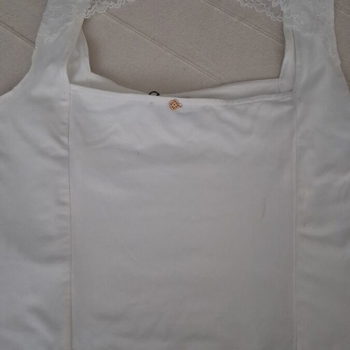 Attrattivo white women's blouse with lace back, size S