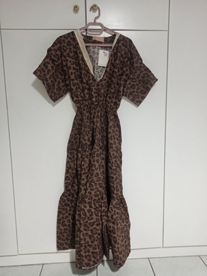 Madame Shoushou dress medium, 100% cotton, brown