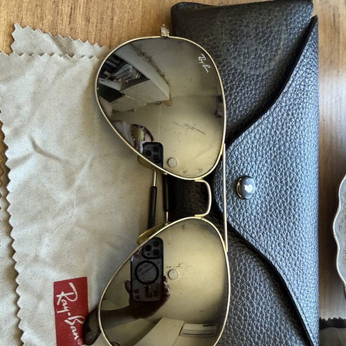 Ray Ban mirrored sunglasses, silver