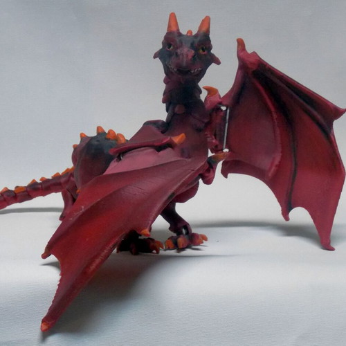 Dragon new, 3D printed and hand-painted figure