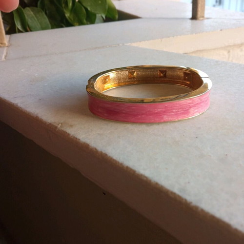Bracelet set cuff y2k in pink and black like new