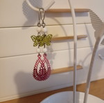 Earring set pink with green new