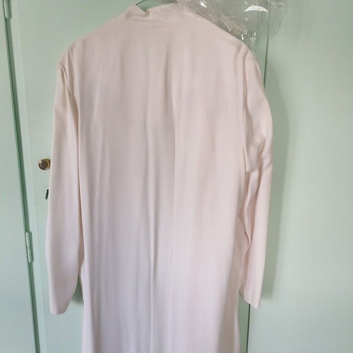 S.L. Fashions long white duster blazer plus size, like new