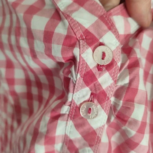 Cotton women's shirt Milano Italy pink and white like new, sizes L/XL