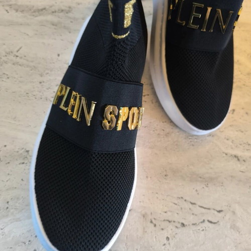 Philipp Plein Sport Sock Sneakers New Black with Gold Details