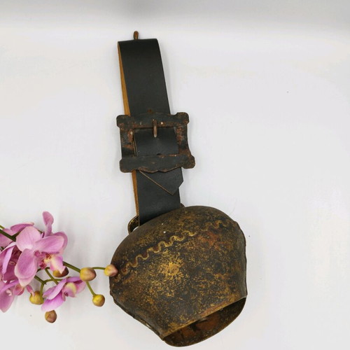 Original large old Swiss cowbell used