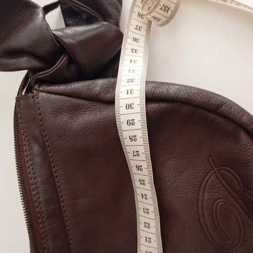 Blumarine vintage shoulder bag leather, like new, brown