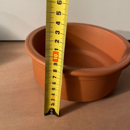 Deroma Italy terracotta pot without hole 19cm diameter x 8cm height No1 new