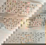 Αυτοκόλλητα νερού νυχιών καινούργια, πακέτο 9 τεμαχίων