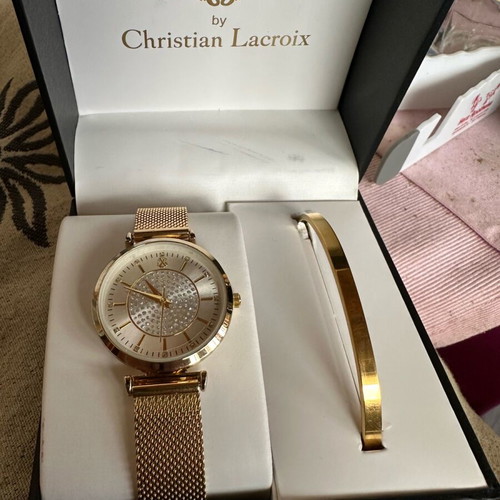 Christian Lacroix women's watch set with bracelet new