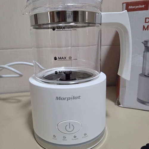 Morpilot HS001-G electric milk frother 4-in-1 with glass jug