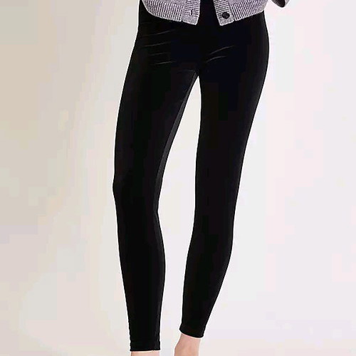 Moutaki black velvet texture pants like new, size S/M