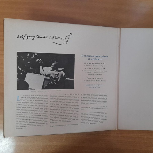 W.A. Mozart Concertos Pour Piano Et Orchestre vinyl record