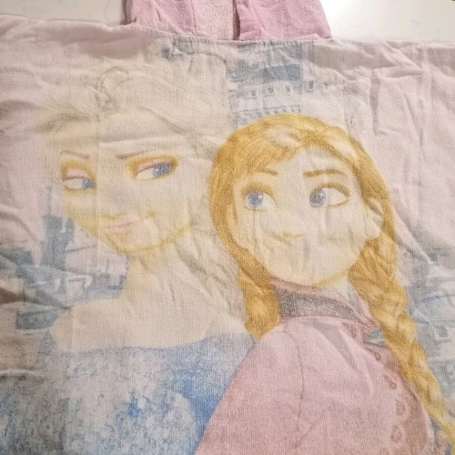 Children's bathrobe Elsa and Anna used, with hood, one size