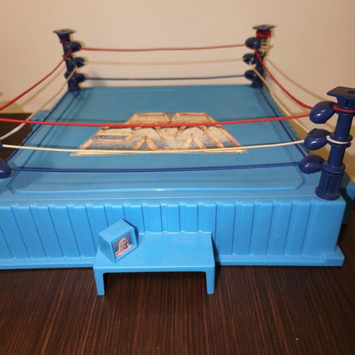 Wwf Hasbro Blue Ring and Wrestling Belt used