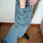 Baggy jeans blue, like new, sizes M/L with drawstring