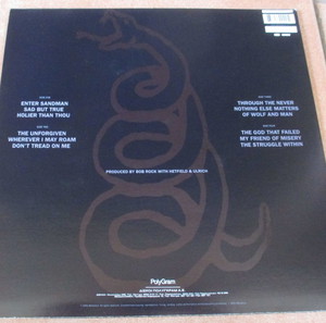 Metallica - Self-titled aka The Black Album (LP - 1991 Vertigo)