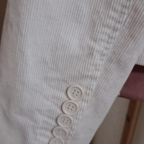 Zara Basic γυναικείο σακάκι κοτλέ, εκρού, μέγεθος L