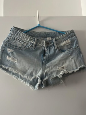 Denim shorts new No S turquoise H&M