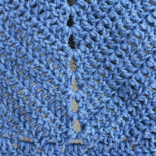 Crochet Halter Crop blue, new, size M