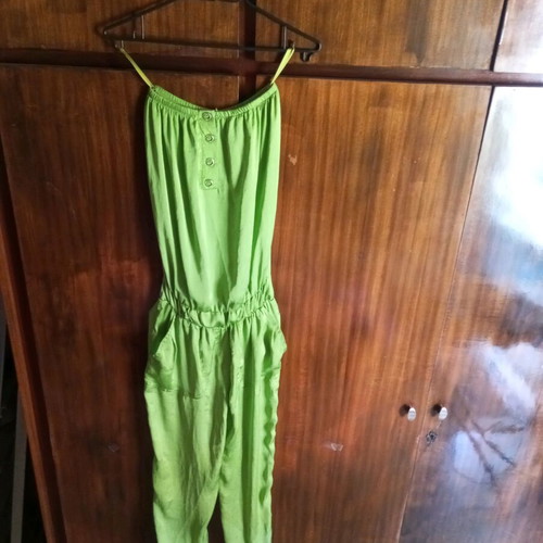 Paranoia strapless jumpsuit green like new, size S