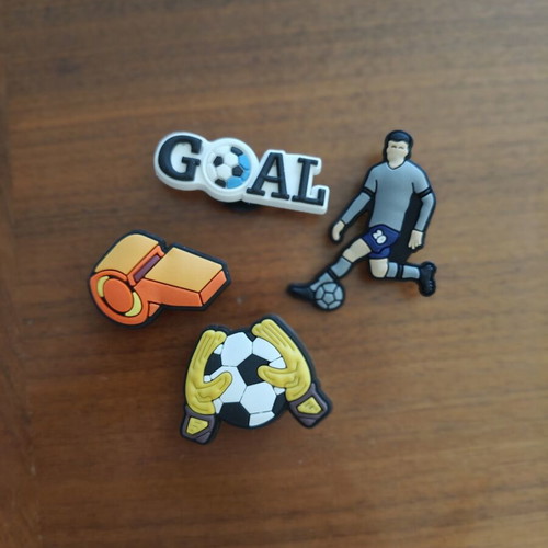 Pins set for Crocs football, new, colorful, pack of four