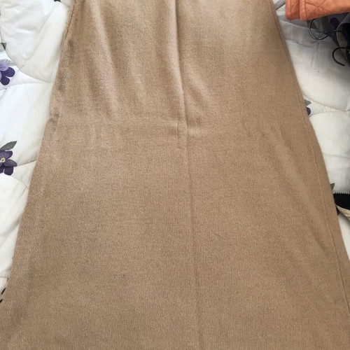 Pullover and skirt set Rene’ Dherhy wool angora floral pattern like new beige colorful