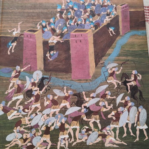 Homer's Iliad like new book with painted illustrations