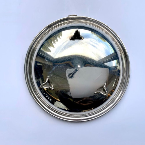 Silver ashtray 925 used with 3 carved legs