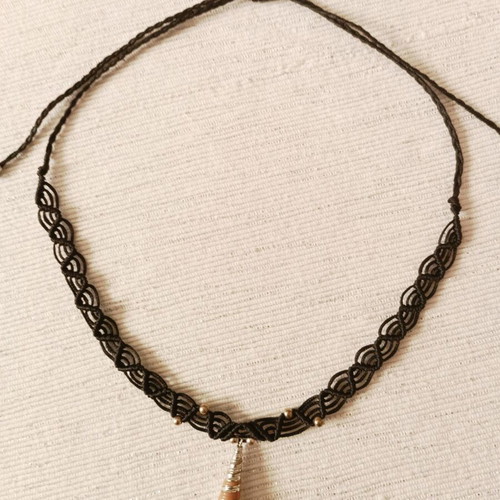 Macrame necklace new handmade with adjustable clasp