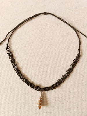 Macrame necklace new handmade with adjustable clasp