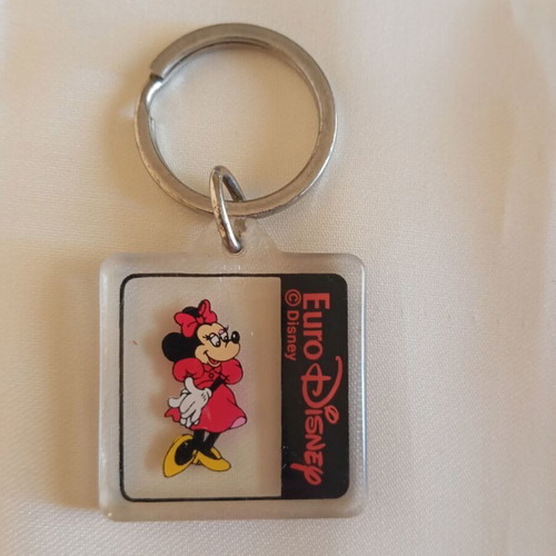 Vintage Euro Disney Mini Mouse keychain used