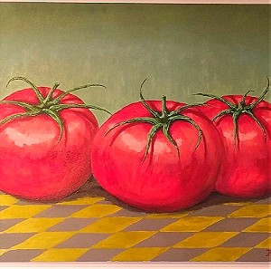 "STILL LIFE WITH TOMATOES"    Sep'22  70x100 acrylic on canvas