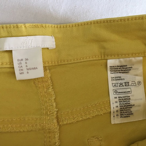 H&M yellow women's shorts like new, size S